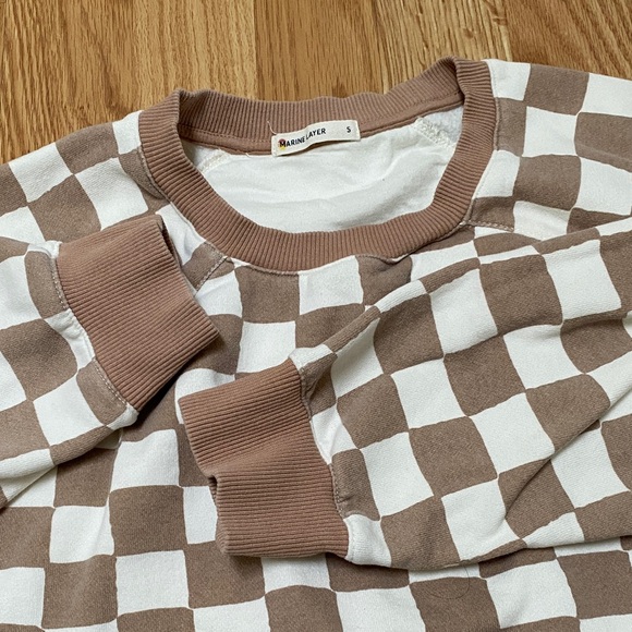 Marine Layer Anytime Brown and White Lounge set, size S Small, great condition. - Picture 3 of 7